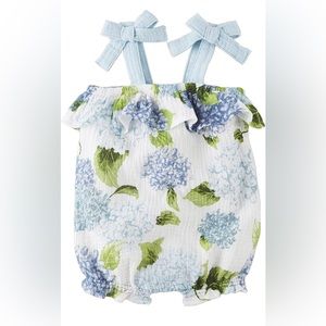 Mud Pie baby-girls Blue Hydrangea Bubble